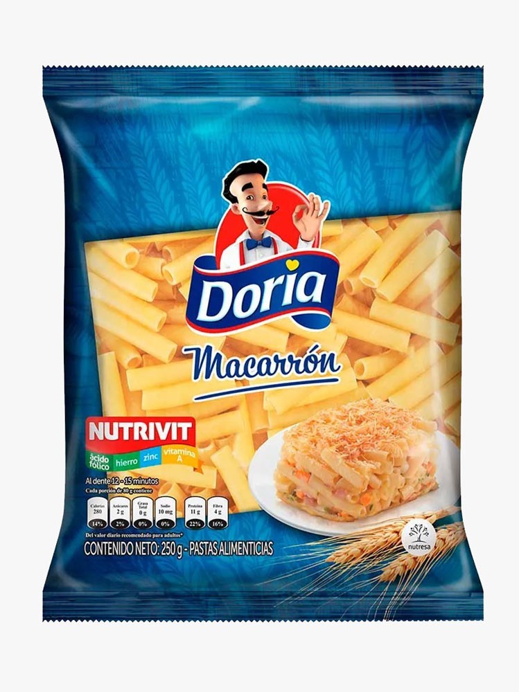 PASTA DORIA MACARRON * 250 GR