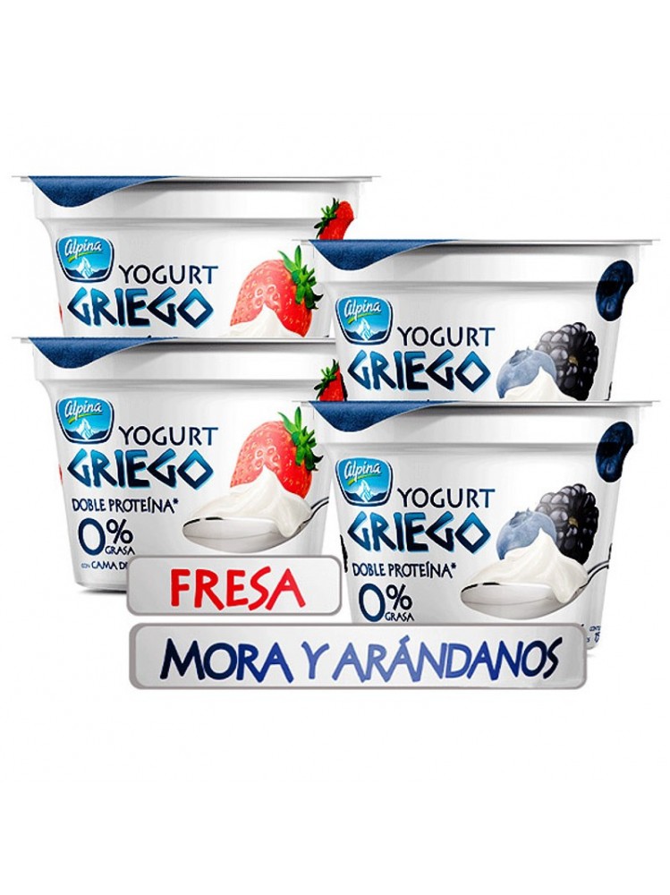 YOGURT ALPINA GRIEGO SURTIDO *4 UND
