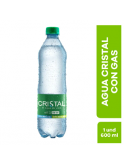 AGUA CRISTAL CON GAS*600 ML