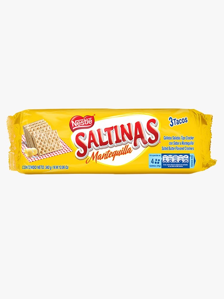 GALLETAS NESTLE SALTINAS MANTEQUILLA * 3 TACOS * 342 GR GALLETAS NESTLE SALTINAS MANTEQUILLA * 3 TACOS * 342 GR