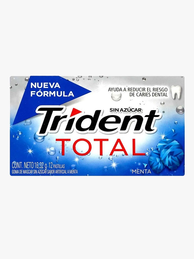 CHICLES TRIDENT TOTAL MENTA * 12 UND